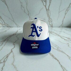 A’s Style Inspired Snapback Cap – Cream & Royal Blue – Adjustable Fi